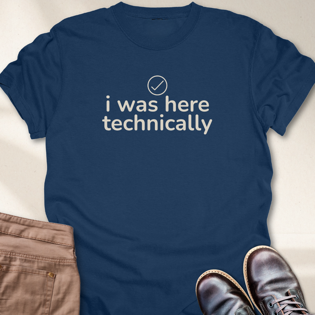 I Was Here Technically T-Shirt